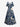 Gothic Plus Size Rabbit Moon Branch Print Easter Cold Shoulder Crisscross A Line Maxi Dress