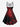 Gothic Plus Size Flower Branch Print Crisscross Strappy A Line Cami Dress