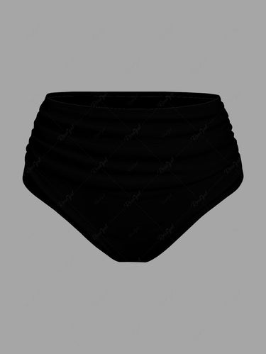 Gothic Skull Sunflower Print Peplum Hem Tankini Swimsuit (Adjustable Shoulder Strap)