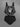 Gothic Heart Thorn Print Peplum Hem Tankini Swimsuit (Adjustable Shoulder Strap)