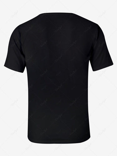 Gothic Plus Size Skull Cactus Print T-shirt For Men