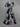 Gothic Plus Size Skull Cat Bat Moon Cactus Print Split Pocket A Line Midi Dress