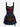 Gothic Colorful Mushroom Flower Print Lace Up A Line Dress