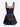 Gothic Colorful Mushroom Flower Print Lace Up A Line Dress