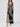 Gothic Skeleton Rose Flower Print Ruffles Split Dress