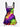 Gothic Colorful Fire Flame Print Lace Up A Line Dress