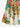 Gothic Plus Size Skull Tropical Leaf Hibiscus Flower Pineapple Fruit Print A Line Dress
