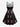 Gothic Plus Size Rabbit Flower Print Ruched Crisscross Strappy A Line Cami Dress