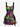 Gothic Skull Fireflame Mushroom Print Lace Up Tank Dress
