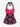 Gothic Skull Watermelon Fan Bat Print Twist Halter Cinched Boyleg Tankini Swimsuit