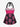 Gothic Skull Watermelon Fan Bat Print Twist Halter Cinched Boyleg Tankini Swimsuit