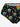 Gothic Colorful Rainbow Ombre Skull Spider Web Print Lace Up Tankini Swimsuit (Adjustable Shoulder Strap)