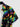 Gothic Plus Size Colorful Rainbow Ombre Skull Spider Web Print Button Pocket Shirt For Men