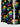Gothic Plus Size Colorful Rainbow Ombre Skull Spider Web Print Button Pocket Shirt For Men