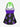 Gothic Wizard Bat Moon Print Twist Halter Cinched Boyleg Tankini Swimsuit