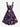Gothic Plus Size Skull Patriotic American Flag Fireworks Moon Print A Line Dress