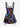 Gothic Skull Patriotic American Flag Fireworks Fire Flame Print Lace Up A Line Dress