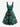 Gothic Plus Size Skull Cat Spider Web Bat Print Button A Line Dress with Removable Belt