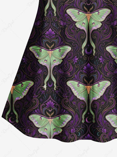Gothic Plus Size Flower Butterfly Print Cami Top