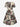 Gothic Plus Size Skull Patriotic American Flag Print Cinched A Line Dress