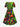 Gothic Plus Size Cannibal Plant Mushroom Print Cinched A Line Dress