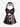 Gothic Skull Patriotic American Flag Bat Moon Stars Print Twist Halter Cinched Boyleg Tankini Swimsuit