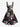 Gothic Plus Size Skull Patriotic American Flag Cat Bat Moon Print A Line Dress