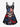 Gothic Plus Size Skull Patriotic American Flag Bat Moon Star Print Crisscross Strappy A Line Dress
