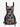 Gothic Skull Patriotic American Flag Bat Moon Print Lace Up A Line Dress