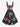 Gothic Plus Size Skull Patriotic American Flag Bat Moon Print A Line Dress