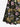 Gothic Plus Size Skull Flower Leaf Plant Print Cold Shoulder Crisscross A Line Maxi Dress