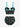 Gothic Skull Key Moon Spider Web Mushroom Crow Print Lace Up Tankini Swimsuit (Adjustable Shoulder Strap)