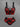 Gothic Skull Bat Moon Star Print Lace Up Tankini Swimsuit (Adjustable Shoulder Strap)