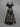 Gothic Plus Size Hourglass Clock Rose Flower Crow Print Cold Shoulder Crisscross A Line Dress