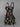 Gothic Skull Moon Spider Web Cannibal Plant Print Lace Up A Line Dress