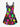 Gothic Plus Size Skull Ice Cream Moon Print Crisscross A Line Dress
