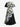 Gothic Plus Size Skull Flower Print Split Pocket A Line Midi Dress