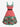 Gothic Plus Size Skull Hibiscus Flower Print Button A Line Dress with Removable Belt