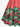 Gothic Plus Size Skull Hibiscus Flower Print Button A Line Dress with Removable Belt