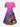 Gothic Plus Size Coconut Tree Skull Hibiscus Flower Spider Web Print Cinched A Line Dress