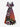 Gothic Plus Size Skull Tropical Leaf Flower Spider Web Ombre Print Cold Shoulder Crisscross A Line Maxi Dress