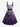 Gothic Plus Size Skull Flower Spider Web Clock Ombre Print Button A Line Dress with Removable Belt