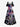 Gothic Plus Size Painting Octopus Print Cold Shoulder Crisscross Strappy A Line Dress