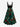 Gothic Plus Size Christmas Leaf Holly Print Twist A Line Dress