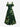 Gothic Plus Size Christmas Leaf Holly Pine Snowflake Print Cold Shoulder Crisscross Strappy A Line Dress